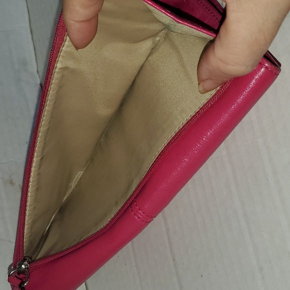 Coach Ashley Fuchsia Wallet Clutch Card Holder Women's Woman's Hot Pink - Picture 7 of 14